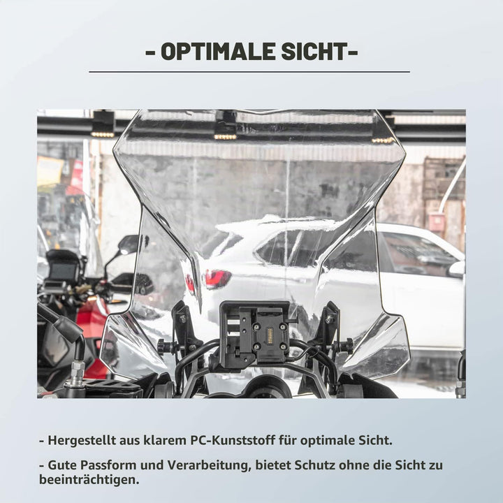 TAZGANTAX Motorrad Tourenscheibe Windschutz kompatibel mit B.M.W R1200GS R1250GS R 1200 GS R 1250 GS