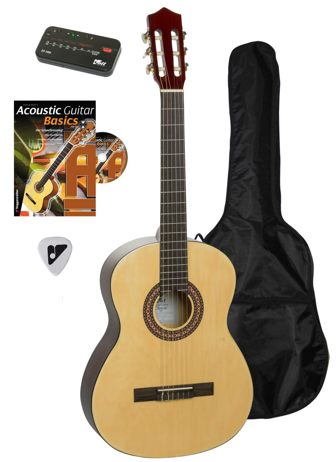 Akustikgitarren-Set 4/4 4/4 6-tlg Komplett-Set, 4/4 6-tlg Komplett-Set