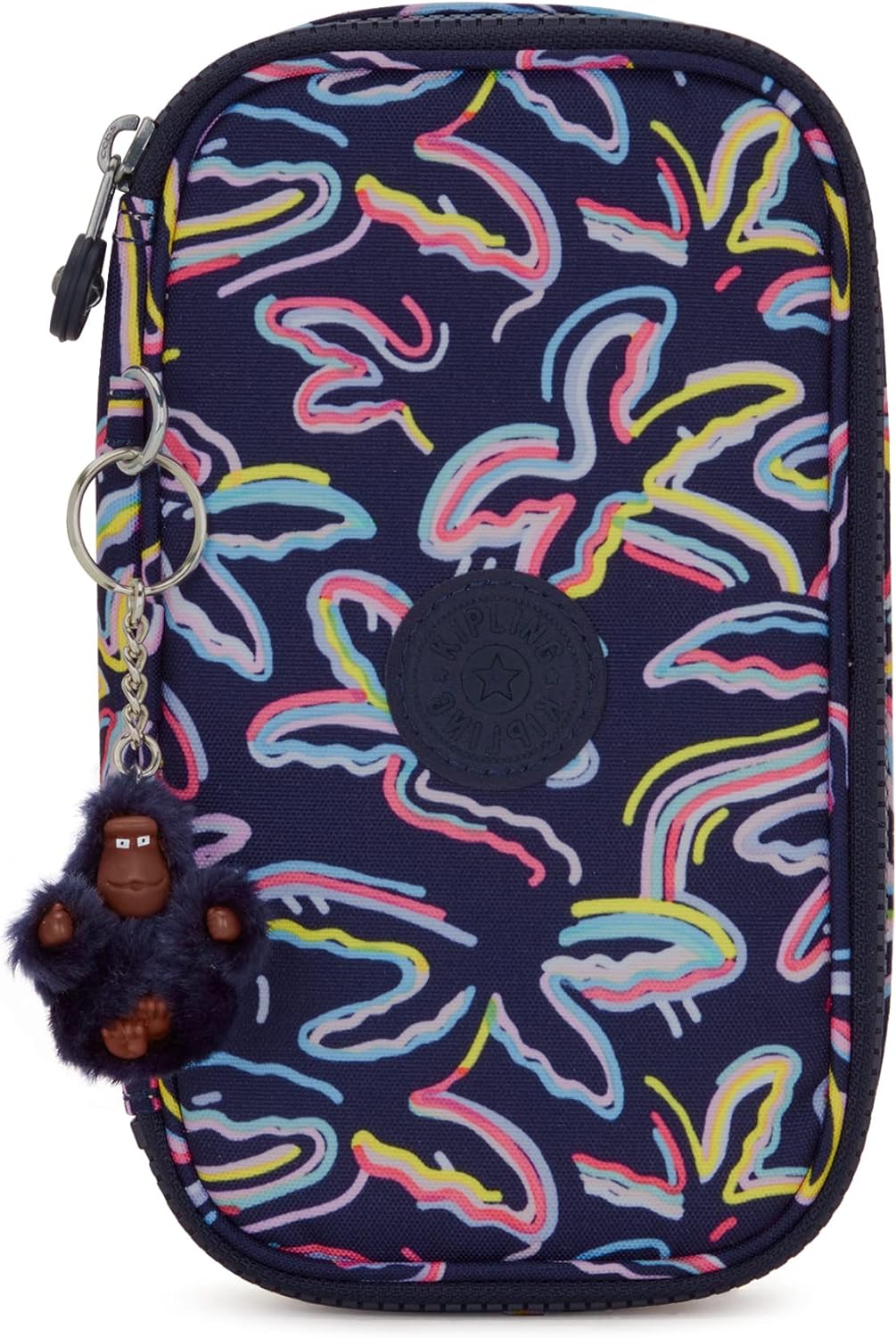 Kipling 50 PENS, Mittelgrosses Federmäppchen Palm Fiesta Prt, Palm Fiesta Prt