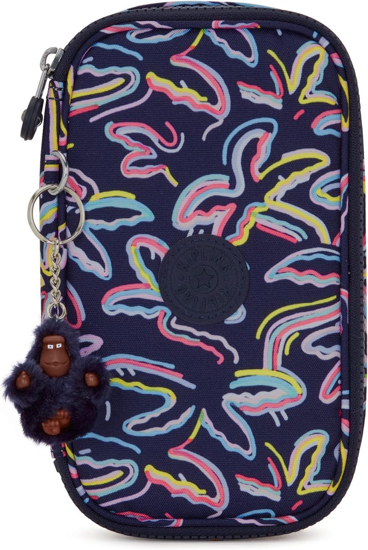 Kipling 50 PENS, Mittelgrosses Federmäppchen Palm Fiesta Prt, Palm Fiesta Prt