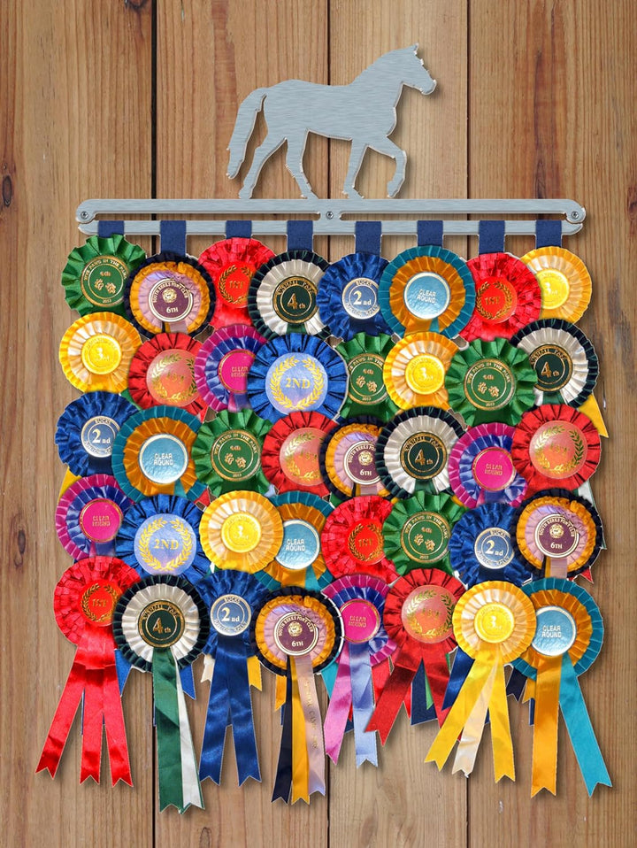 Rosetten-Aufhänger "Equestrian", gebürsteter Edelstahl, hergestellt in Grossbritannien