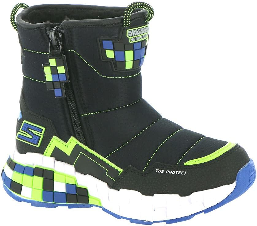 Skechers Jungen 402198l Bblm Stiefelette 43 EU Black Textile Synthetic Blue Lime Trim, 43 EU Black T
