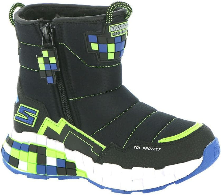 Skechers Jungen 402198l Bblm Stiefelette 43 EU Black Textile Synthetic Blue Lime Trim, 43 EU Black T