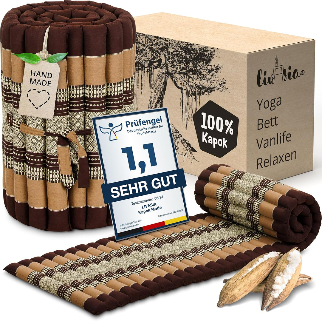 livasia Rollmatte Rollmatratze L-200x110x4,5cm, Gästebett Gästematratze 1 Person, Reisebett Kofferra