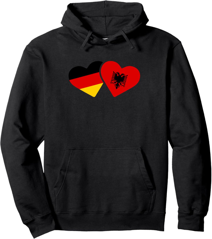 Deutschland Albanien Liebe Herz Deutsch Albanisch Geschenk Pullover Hoodie