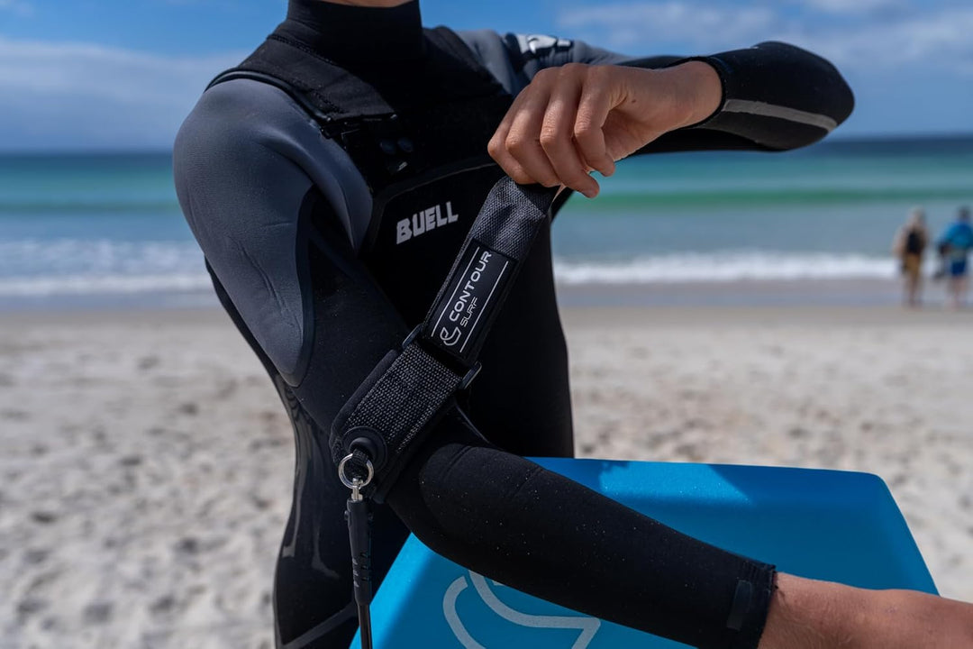 Body Boards for Beach Lightweight Durable Body Board with EPS Core Dual Channel Double Swivel Coiled