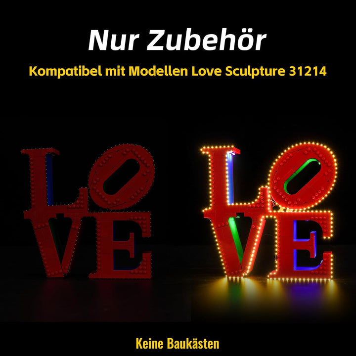 BrickBling Licht-Kit Kompatibel mit Lego Love 31214 (Kein Modell), Led Beleuchtungs Set Compatible w
