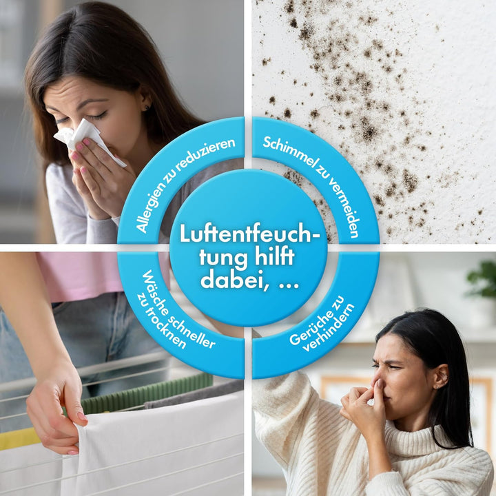 VonHaus Luftentfeuchter Elektrisch, 12L/24H, Entfeuchter für Keller, Raumentfeuchter Elektrisch 39dB