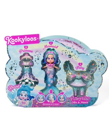 KOOKYLOOS Fairytale Mix &amp; Match, Pearl – 3-in-1 Fantasy-Puppe, enthält 1 Puppe, 1 Prinzessinnen-Kost