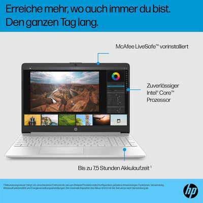 HP Laptop 15,6 Zoll FHD Display, Intel Core i5-1235U, 16 GB RAM, 512GB SSD, Intel Iris Xe Grafik, QW