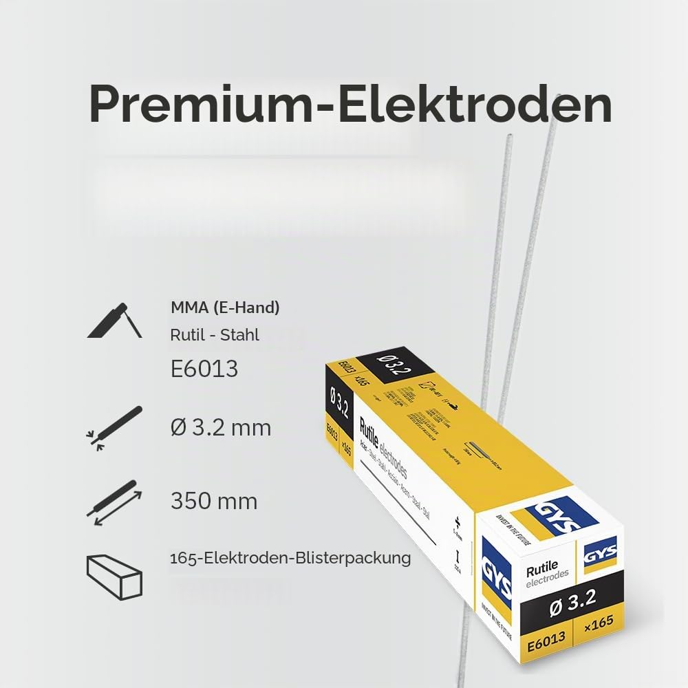 165 Stück Stabelektrode, Elektroden Grossbox für Stahl - 3,2 x 350 mm Single, Single