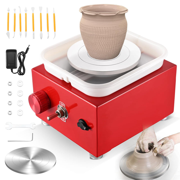 Töpferscheibe, Töpferscheibe Elektrisch mit 2000 U/min Einstellbare Geschwindigkeit, Pottery Wheel m