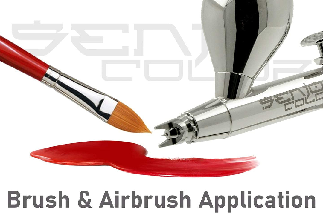 Senjo Color ® Airbrush Farben Set (Für Gesicht & Körper) Bodypainting Farben (5 x15ml) Farben: Schwa