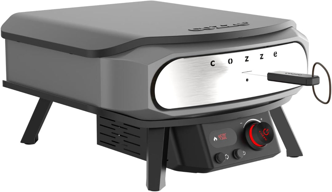 cozze® 17" PREMIUM ROTATE Pizzaofen Elektrisch mit Drehstein inkl. Regler und 2 m. Stecker, 230V – P