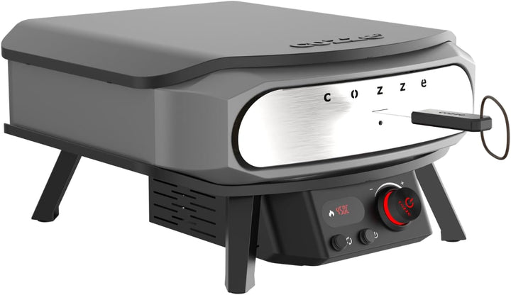 cozze® 17" PREMIUM ROTATE Pizzaofen Elektrisch mit Drehstein inkl. Regler und 2 m. Stecker, 230V – P
