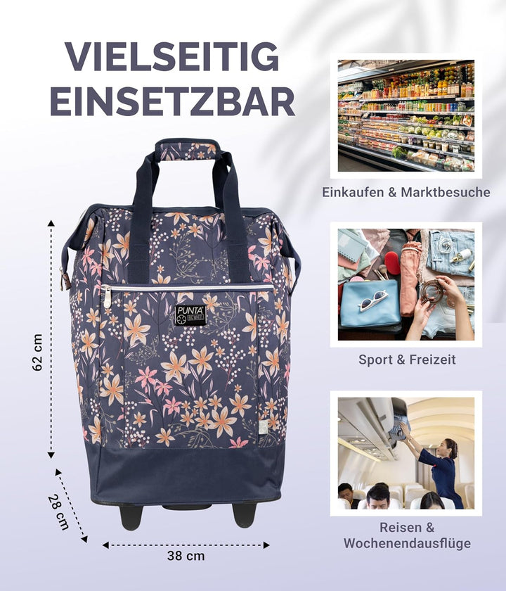 Punta® Einkaufstrolley Big Wheel 40L | grosser & Stabiler Einkaufsroller mit XL-Rädern | leise & lei