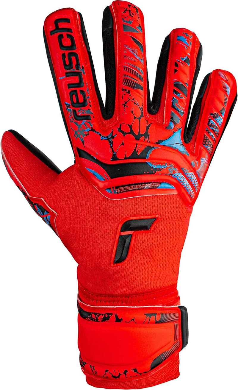 Reusch Unisex – Erwachsene Torwarthandschuhe Attrakt Evolution Finger Support mit Gutem Grip und Inn