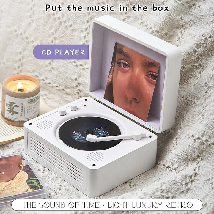 JAOGAUS CD Player, Bluetooth 5.4 Desktop CD Player, Tragbarer CD Player mit HiFi Lautsprechern, Fern
