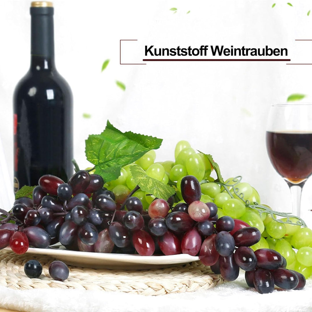 Kunststoff Weintrauben, 7 Stück Künstliche Weintrauben Deko, Künstliche Trauben Deko, Künstliche Tra