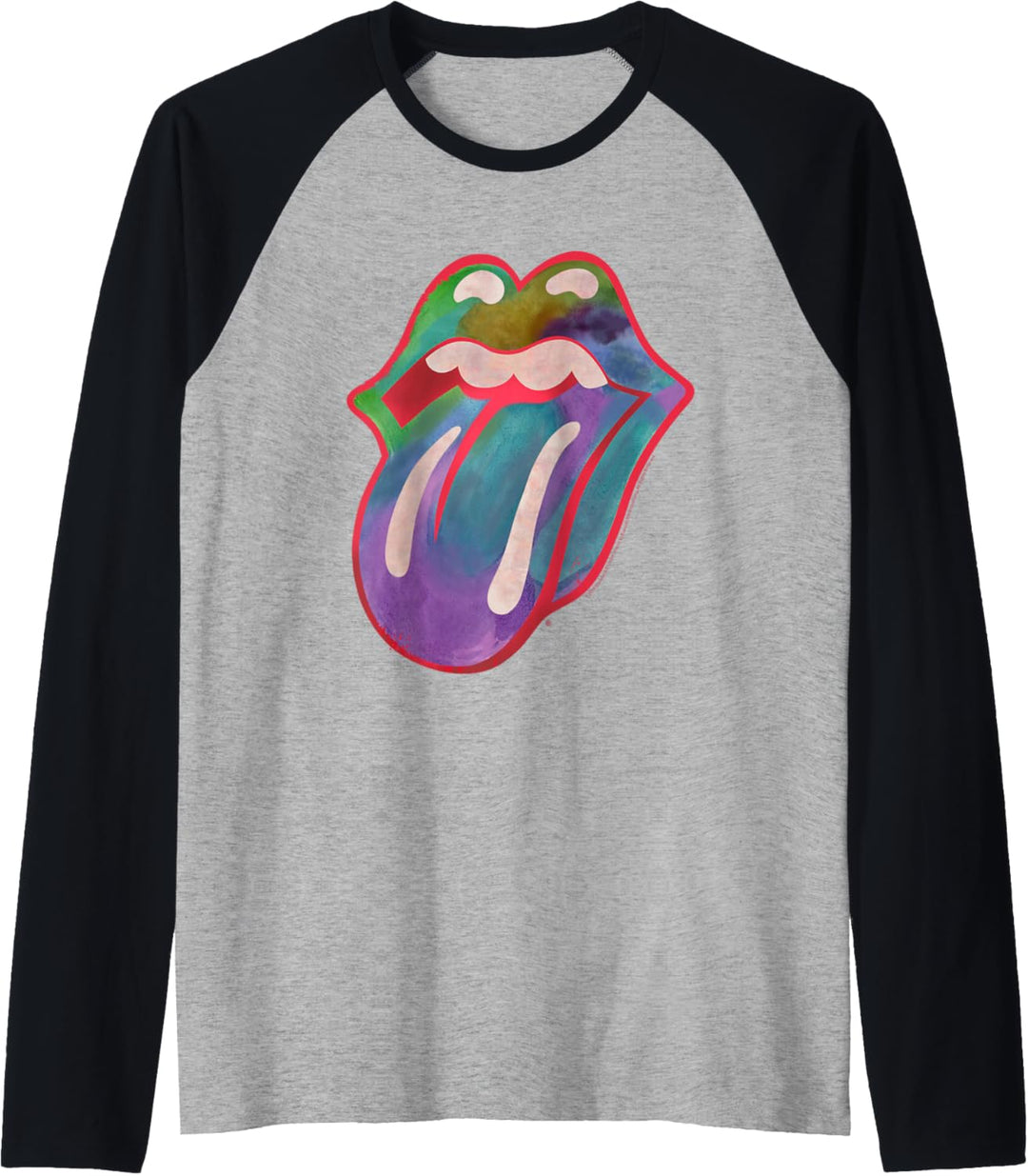 Rolling Stones Offizielle Farbe Zunge Raglan