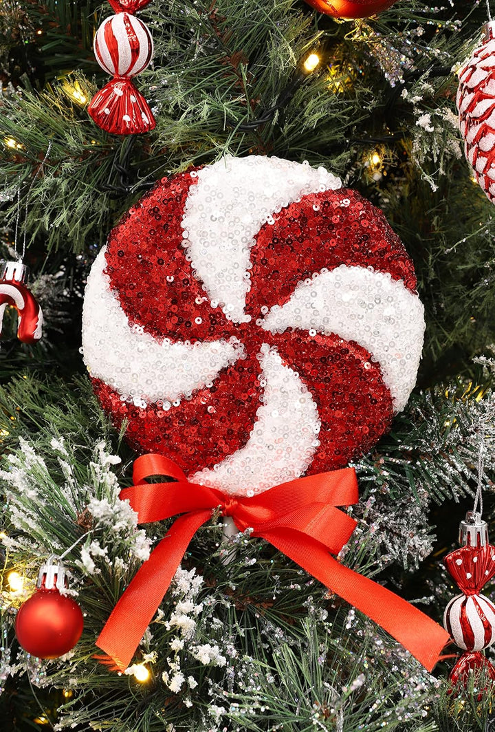 Christmas Concepts® Packung mit 2 36 cm riesigen glitzernden Pailletten-Lollipop Weihnachtsdekoratio