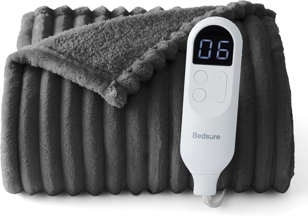 BEDSURE Heizdecke Wärmedecke Elektrische Kuscheldecke - mit Abschaltautomatik, 6 Heizstufen & 10 Stu
