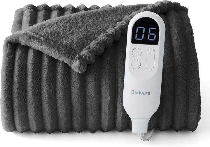 BEDSURE Heizdecke Wärmedecke Elektrische Kuscheldecke - mit Abschaltautomatik, 6 Heizstufen & 10 Stu