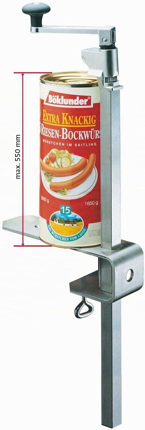 Westmark Dosenöffnermaschine zur Tischmontage, für Gastronomie/Profi-Küchen, Länge: 84 cm, Stahl/Ede