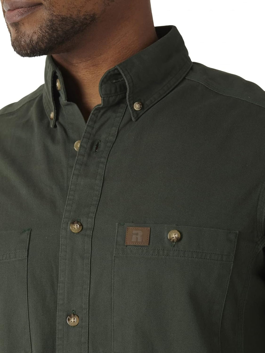Wrangler Herren Logger Twill Langarm-Workshirt Logger Twill Langarm-Workshirt 3XL Lang Waldgrün, 3XL