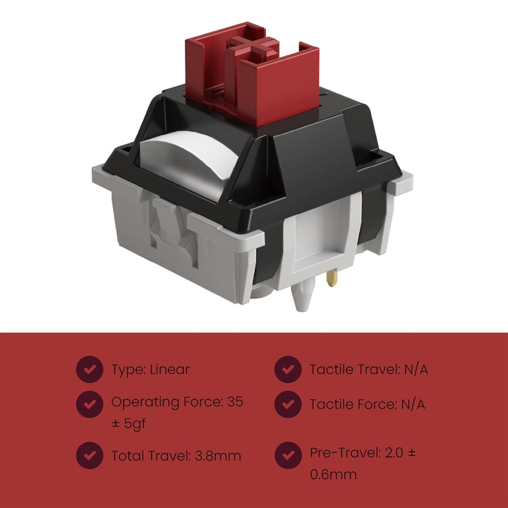 Akko Dracula Tastaturschalter mit Kondensator für hintergrundbeleuchtete mechanische Gaming-Tastatur