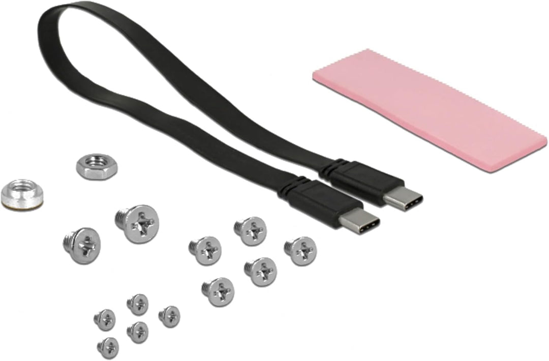 Delock Externes 2.5 Gehäuse für m.2 NVMe PCIe SSD mit USB 3.1 Gen 2 USB Type-C (Chipsatz: Asmedia AS