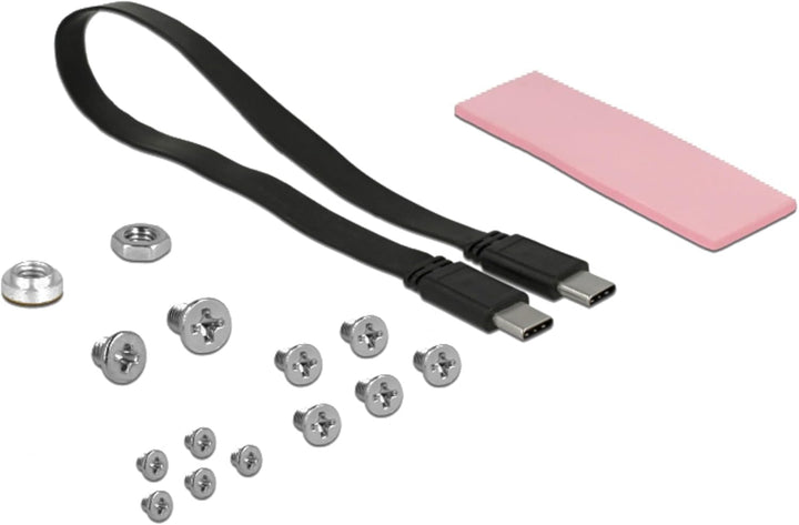 Delock Externes 2.5 Gehäuse für m.2 NVMe PCIe SSD mit USB 3.1 Gen 2 USB Type-C (Chipsatz: Asmedia AS