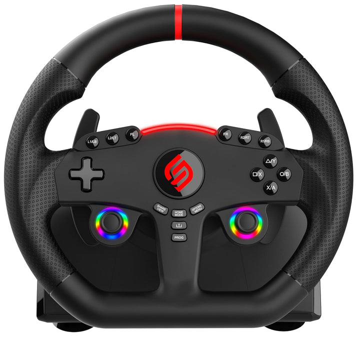 SUBSONIC – Superdrive 270 GT Lenkrad – Dual-Stick-LED-Rennlenkrad, 270° Drehung, mit Pedalen und Sch
