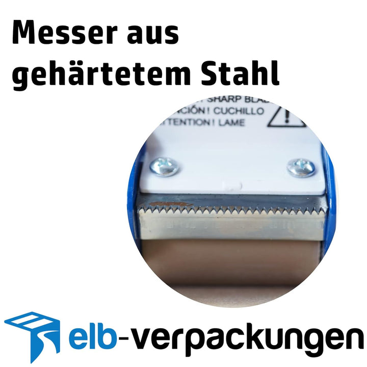 1 Stück - Handabroller - Profi-Ausführung - Version : STD - blau/blue - 50 mm - Klebebandabroller Me