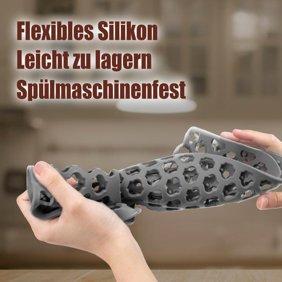 Silikon SpüLbeckeneinlage, Zusammenklappbar rutschfeste SpüLbeckenmatte Silikon 34x29 cm (Graues hin