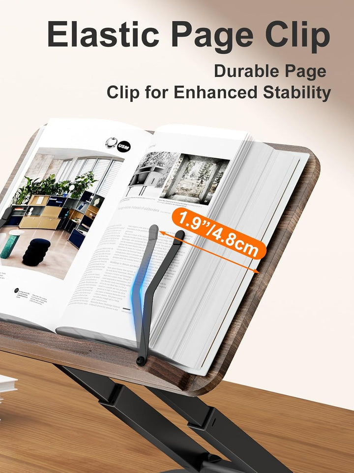 Tounee Buchständer, Teleskop-Buchhalterständer, höhenverstellbar, ausziehbares Design, ergonomischer