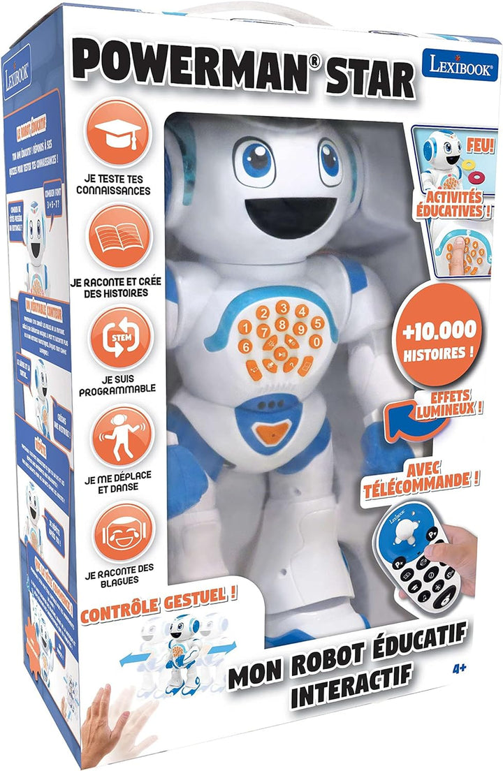 Lexibook Powerman Star Roboter mit Fernbedienung, Sprechen und Gehen, programmierbar, STEM für Kinde