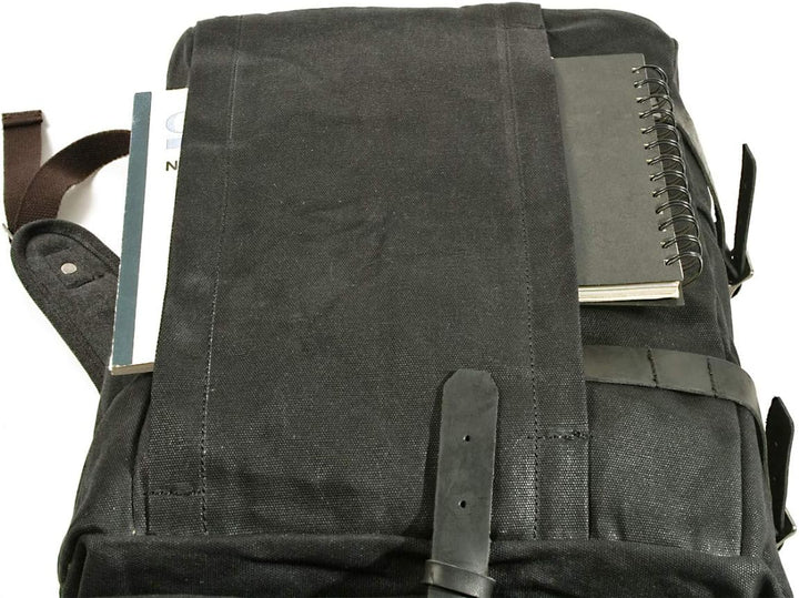 Motorrad Rucksack/Motorradtasche Canvas Vintage VR2 20 Liter schwarz
