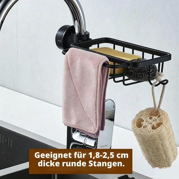 Wasserhahn Lagerregal, Spülbecken Organizer, Küchenarmatur Schwammhalter, Spülbecken Organizer Hänge
