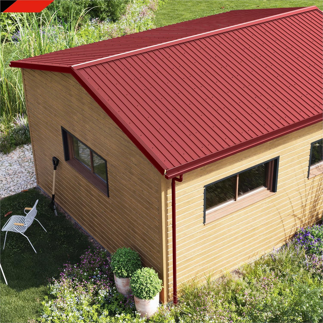 SMART Cover Set H12 Plus, 12 x Trapez-Abdeckblech 125 x 45 cm 6,75 m² inkl. Schrauben (Rot), Rot