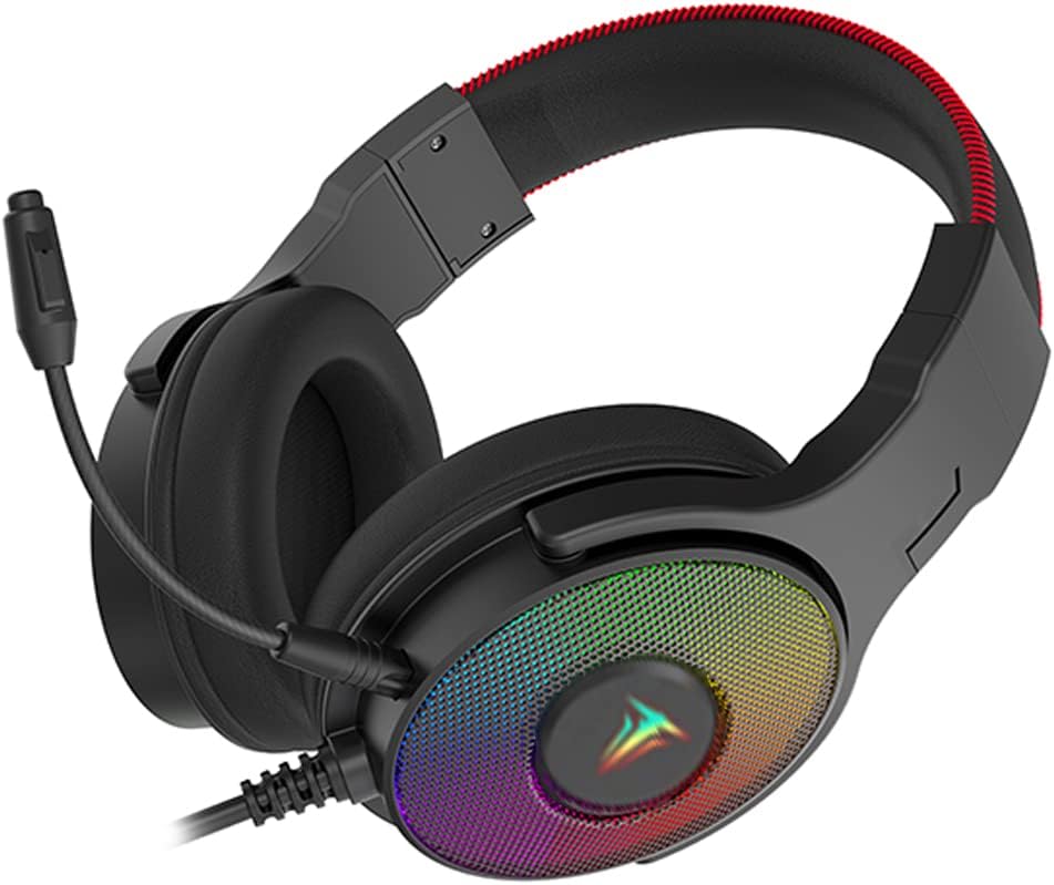 BERSERKER Gaming-Headset mit 7.1-Stereosound, 50 mm Lautsprecher, USB-Anschluss, RGB-Beleuchtung, Ab