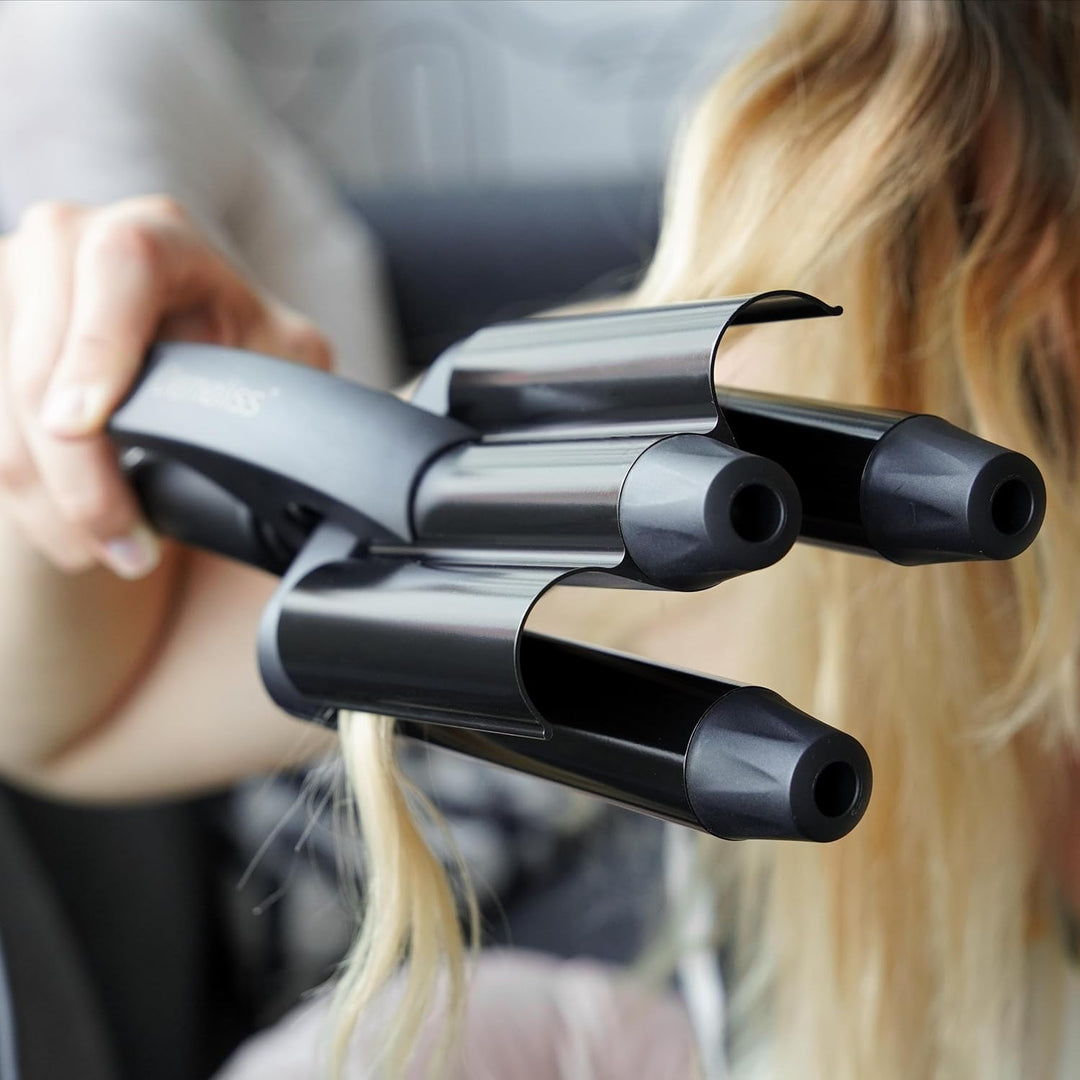 Demeliss SAINT ALGUE - WAVES BLACK Lockenstab - Wavy-Effekt Wellenstab - Keramik- und Turmalinbeschi