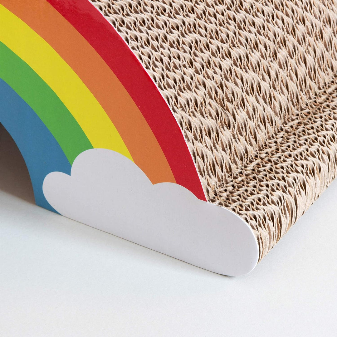 SUCK UK Katzenkratzer, Regenbogen-Katzenkratzer für Wohnungs-Katzen, Kratzbaum & Kratzbrett für Katz