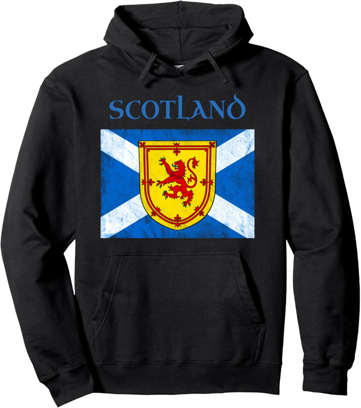 Schottische Flagge Saltire Blue Royal Banner of Scotland Travel Pullover Hoodie