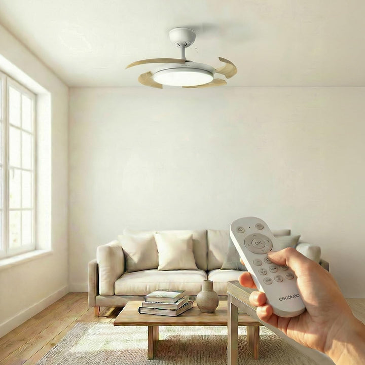Cecotec Deckenventilator Aero 4500 Puzzle Invisible. 30 W, 6 Geschwindigkeiten, Fernbedienung, 7 cm