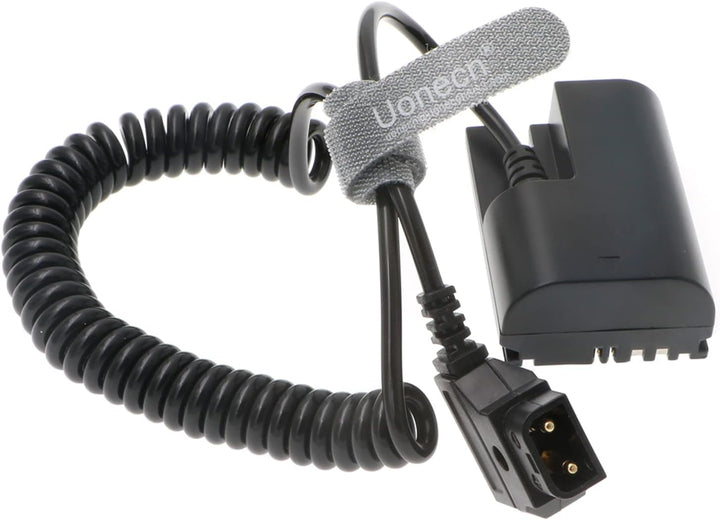 Uonecn LP-E6 Dummy Akku zu D-Tap Spiral Kabel für Canon 5D4 5DSR 5D2 5D3 6D 60D 7D2 70D 80D