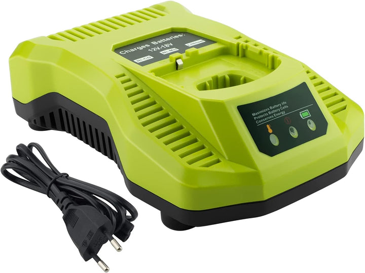 Gooality Ersatz P117 Ladegerät für Ryobi 12V-18V Ni-Cd Ni-MH Li-Ionen Akku P100 P101 P102 P103 P104