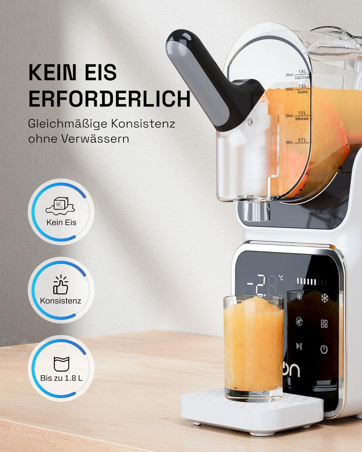 HBN Slush Maschine 2L Softeismaschine für Zuhause mit Selbstreinigende, kein Eis nötig, 6 Programme