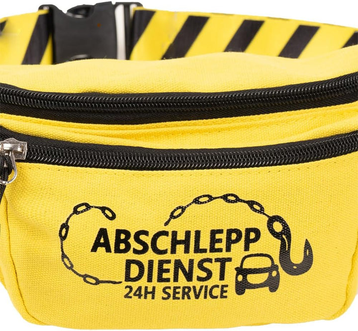 Goldschmidt Kostüme Abschleppdienst Bauchtasche gelb | Tasche mit 3 Reissverschluss-Fächern | Access