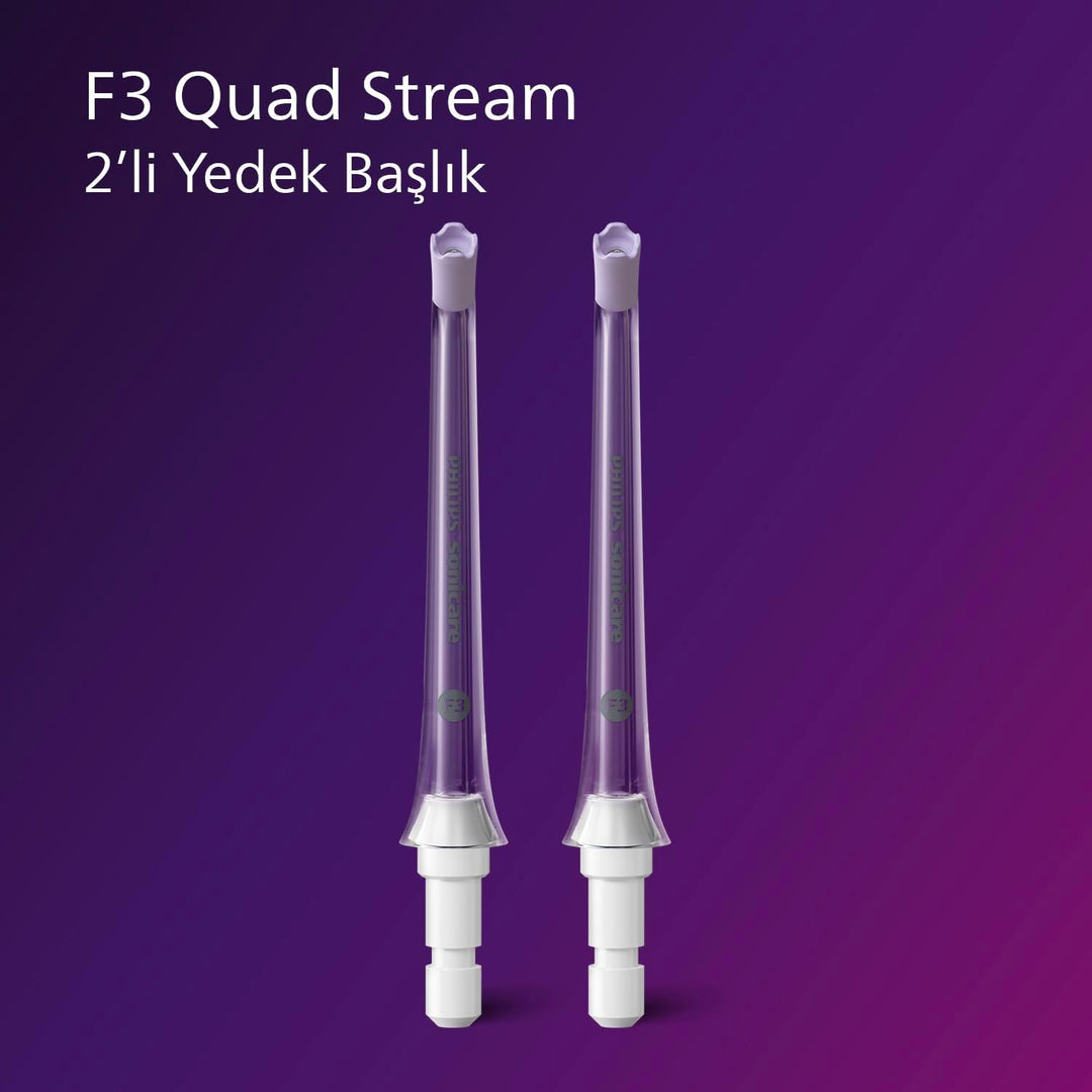 Philips Sonicare Quad Stream-Düse F3 für Mundduschen, Doppelpack – Mundwasser Flosser für die Verwen